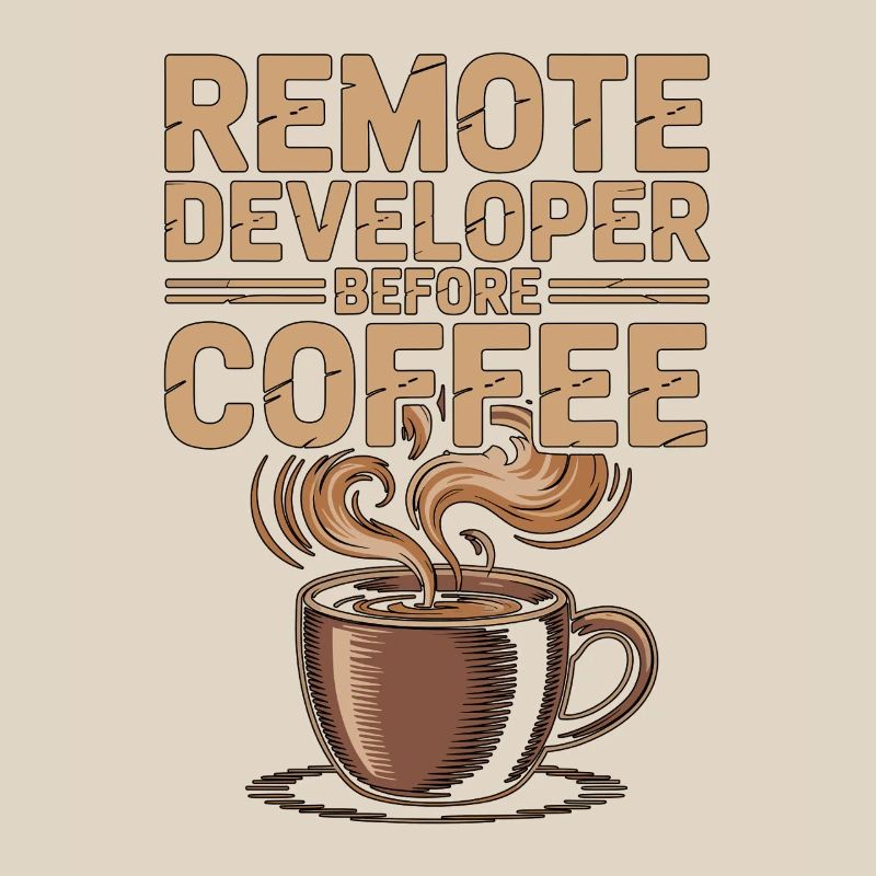 Remote Developer Before Remote Coder Coffee Lover