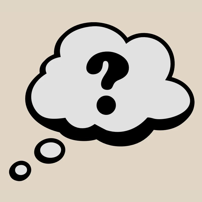 Comic speech bubble question mark