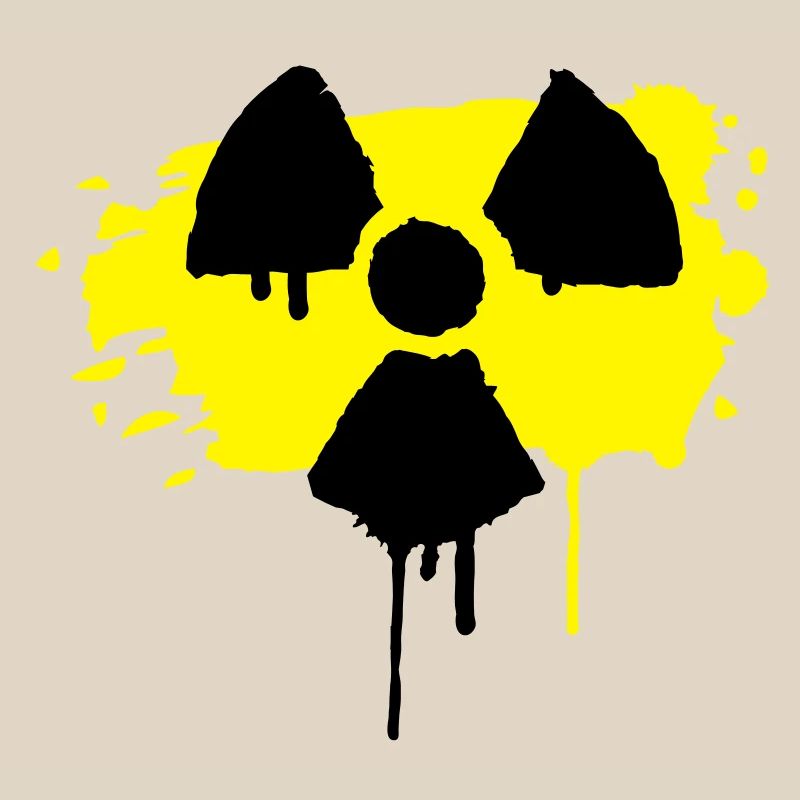 radio active sign as graffiti