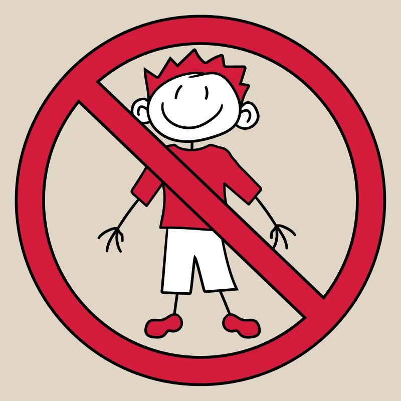 forbidden sign zone no child painted scribble com