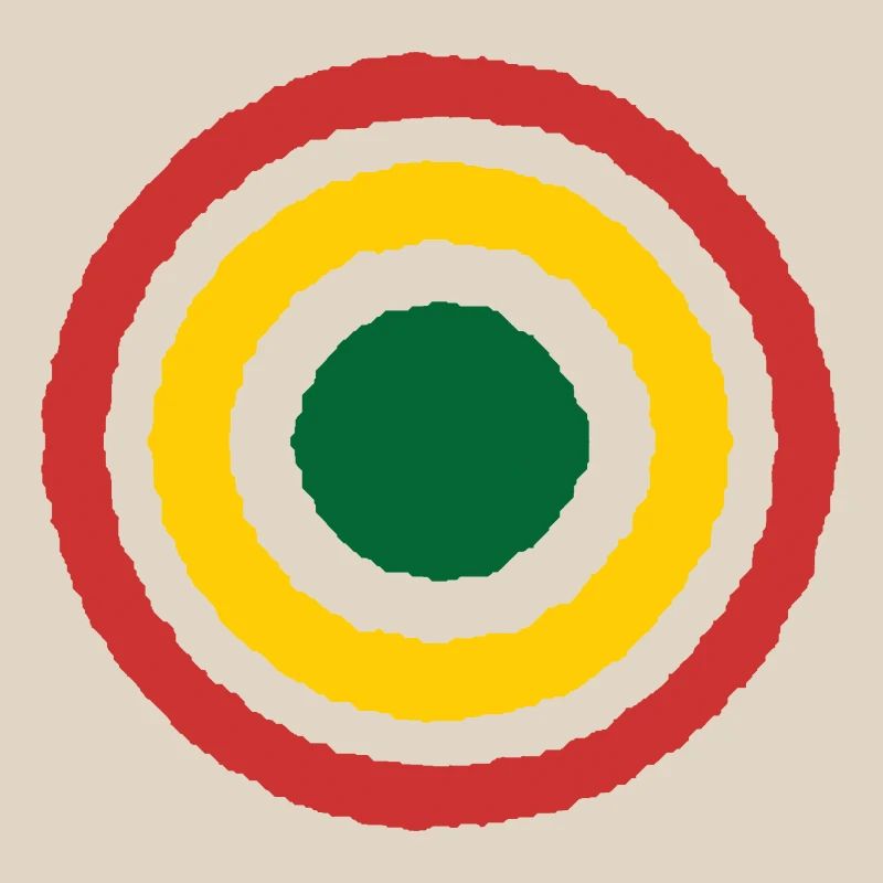 Abstract Concentric Reggae Circle Design