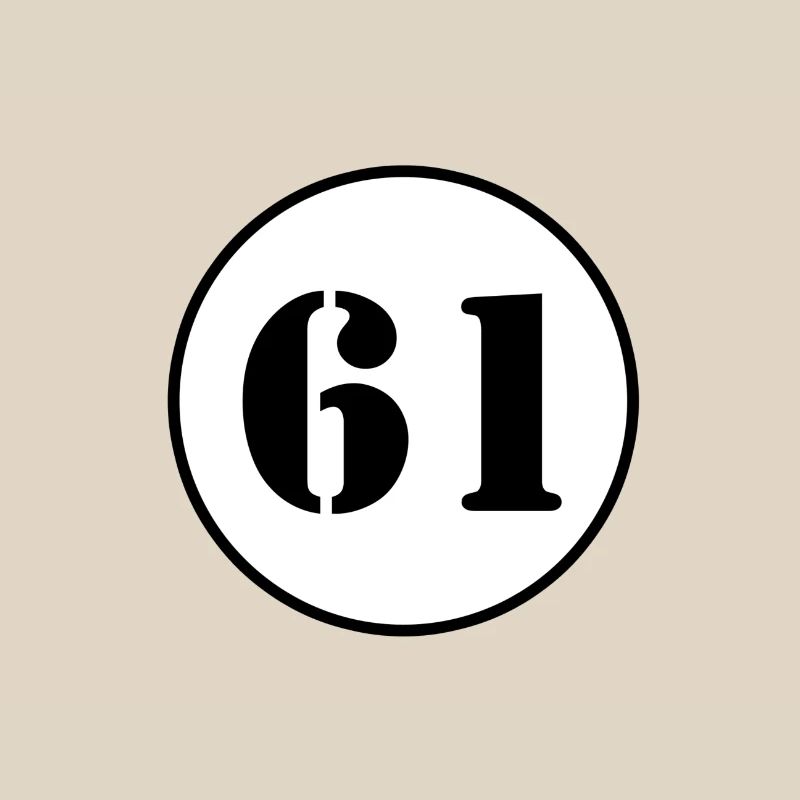 NUMMER 61 Einundsechzig Geburtstag Geschenk