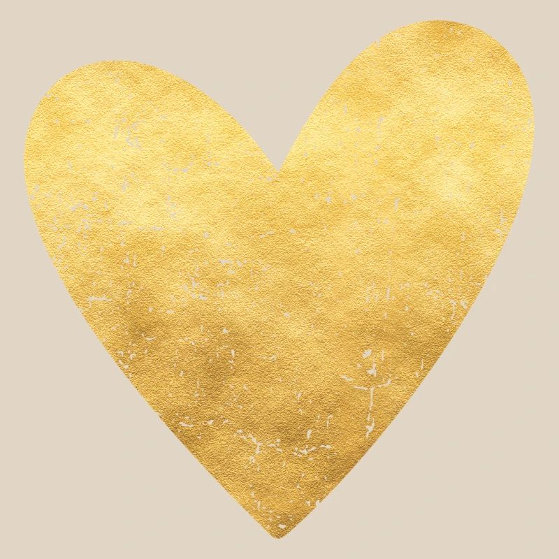Heart gold symbol love gift idea