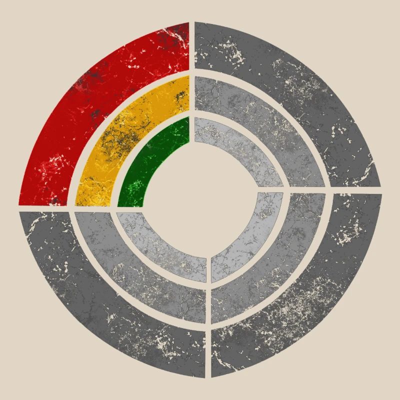 Illustration graphique de radar de puissance reggae