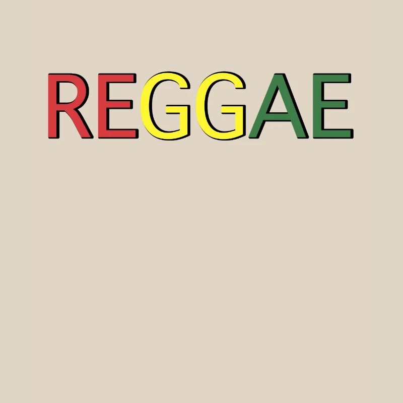 Reggae Farbcode Schriftzug