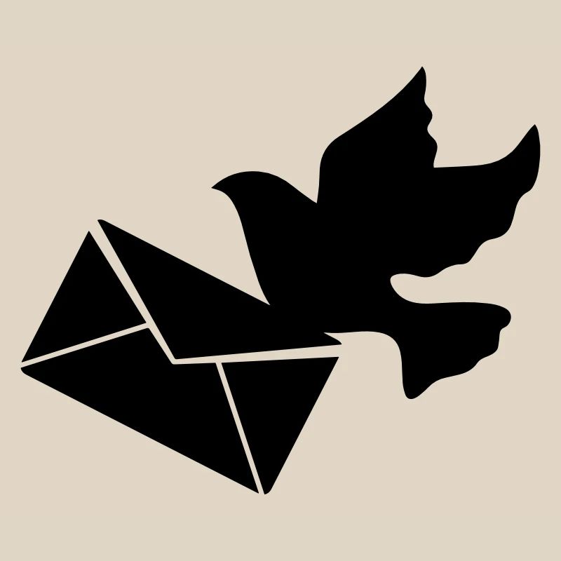 Brieftaube mit einem Brief