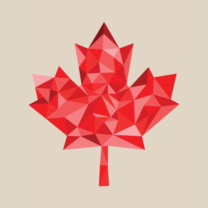 Canada polygon maple leaf
