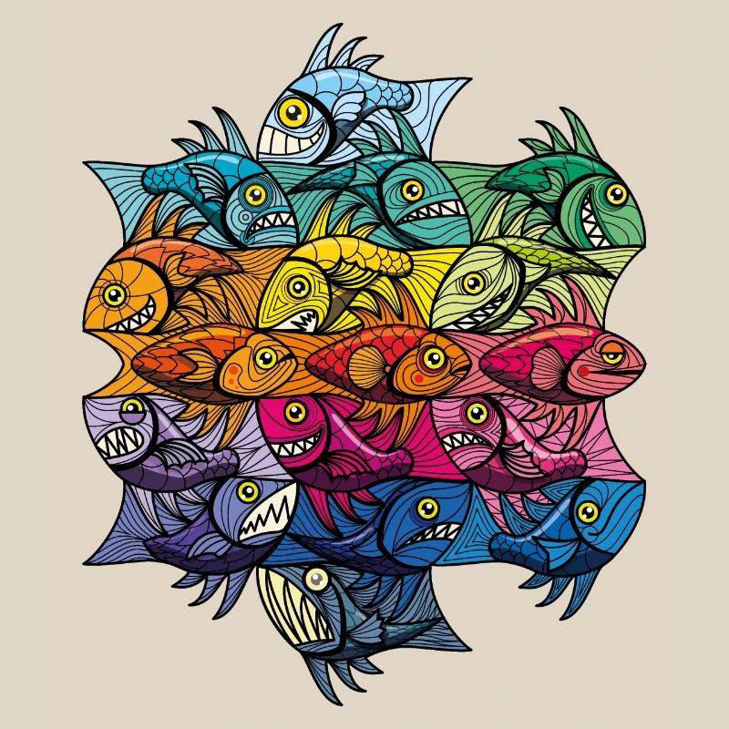 Modèle V de modèle de poisson-Escherfish