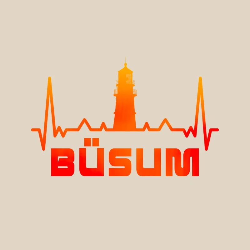 Büsum Leuchtturm Design / Geschenkidee