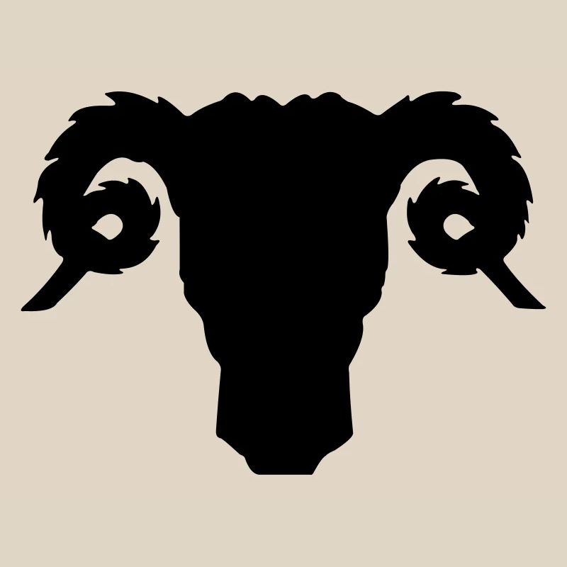 Buck or ram head shadow image