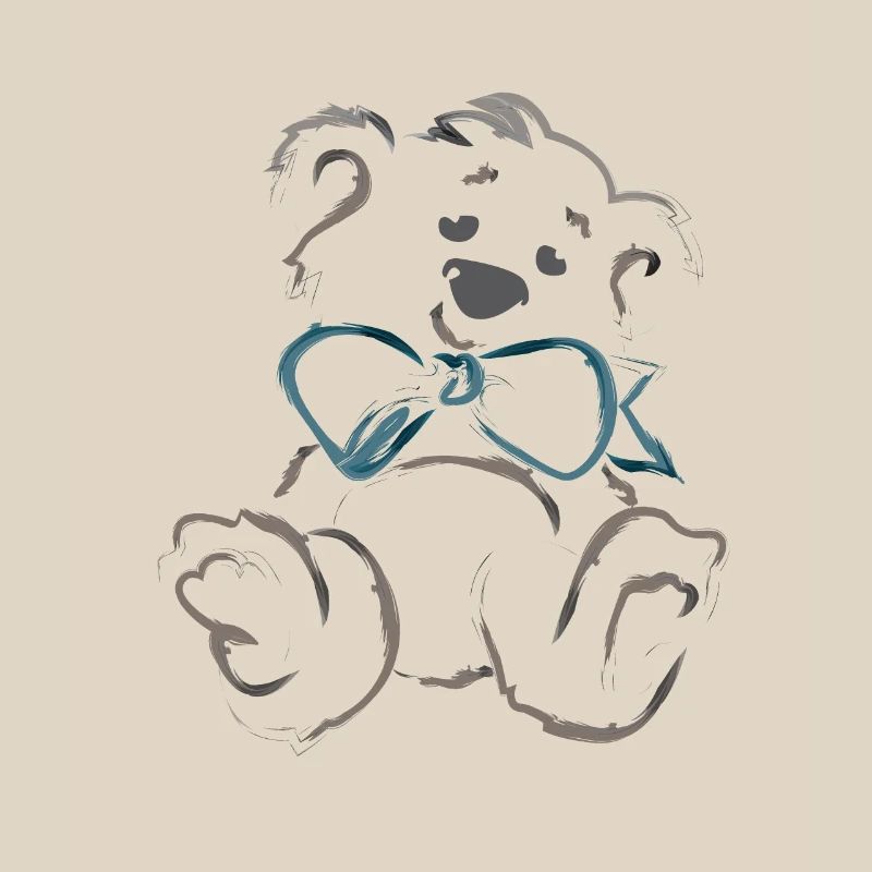 Teddy bear with bow