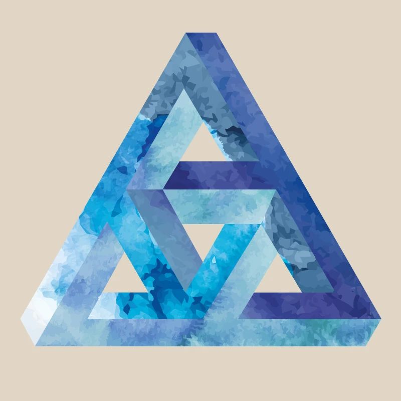Optical illusion triangle Escher