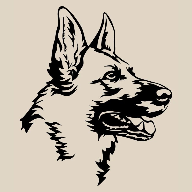 German shepherd head