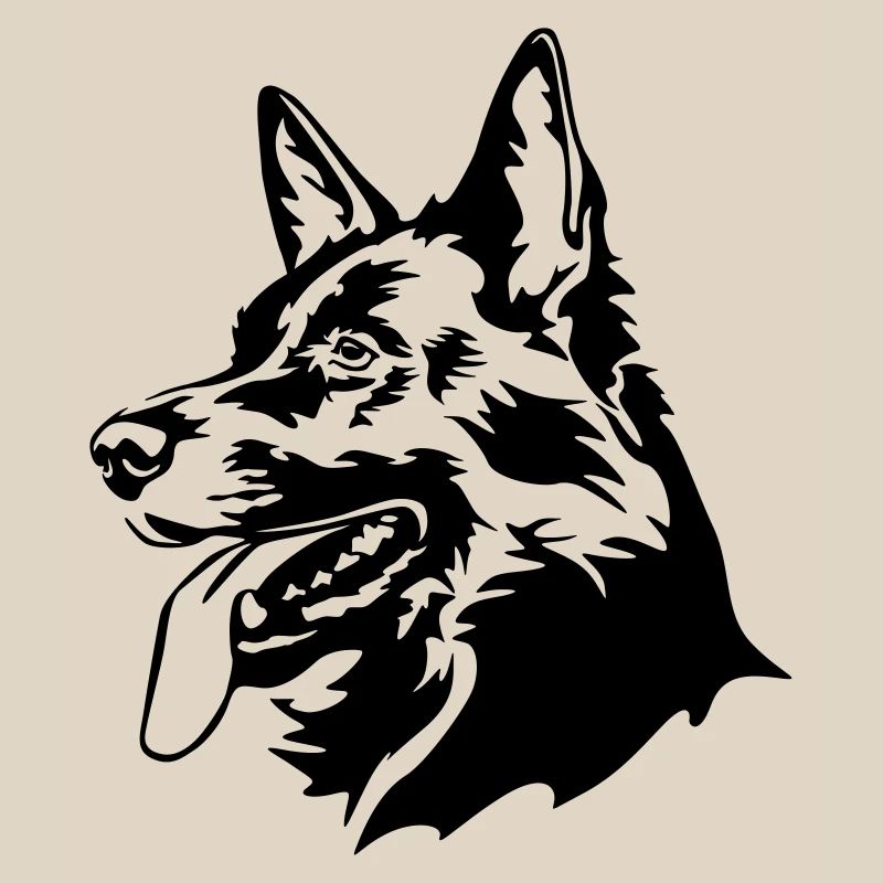 German shepherd head