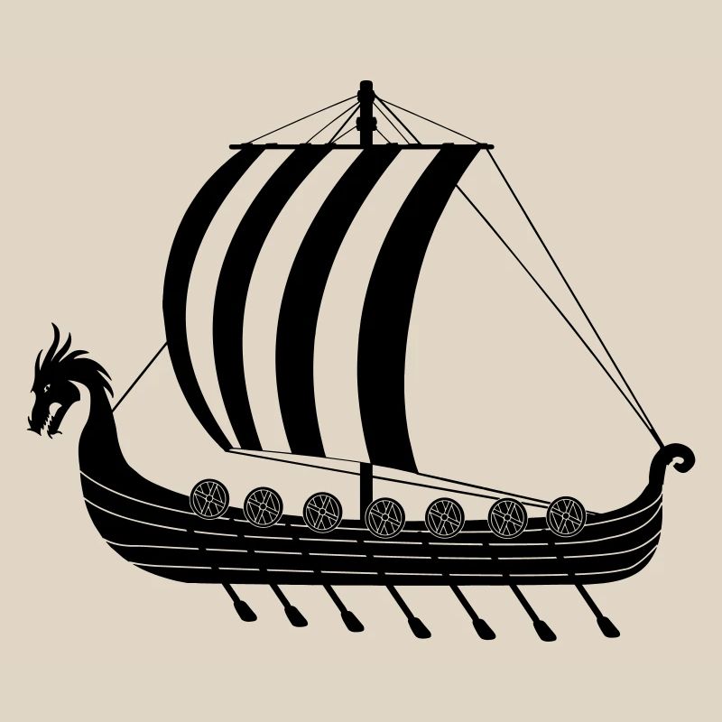 Wikinger-Drachenschiff dragar