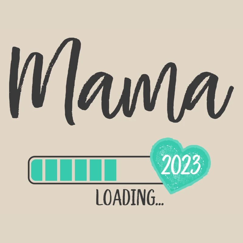 Mama Loading 2023 Herz Junge Werdende Mama