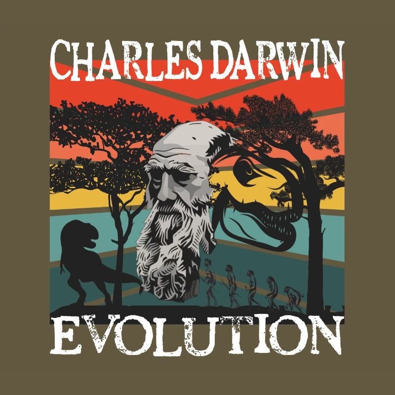 Charles Darwin Evolution textile Geschenkidee