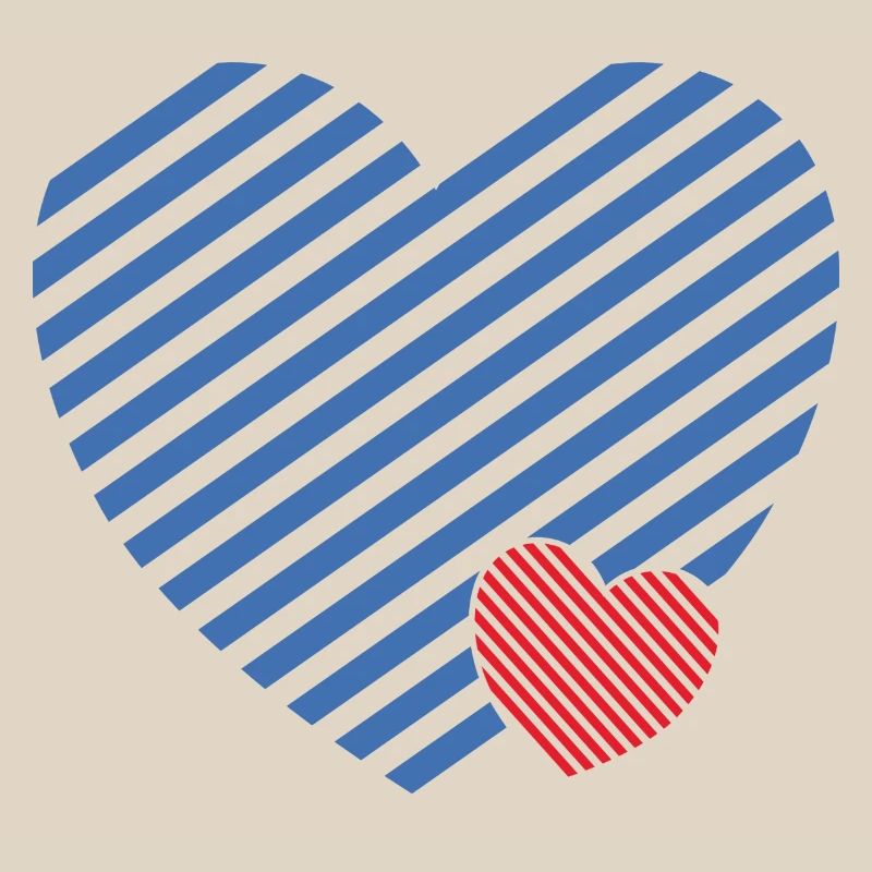Double Heart - Design textile gift idea
