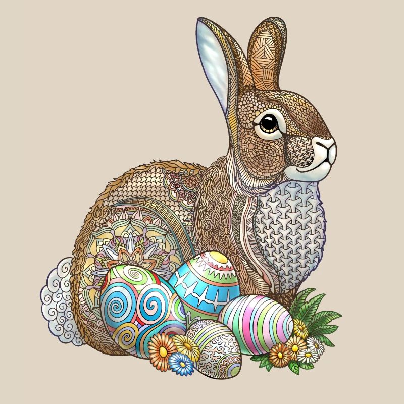 Easter Egg Hunt Zentangle