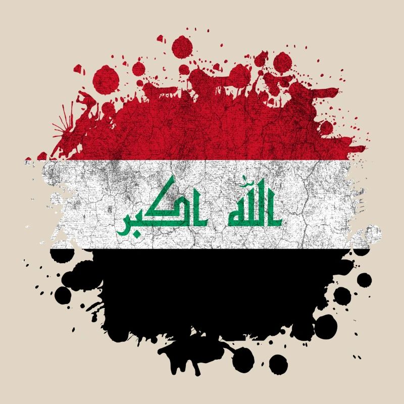 Conception de drapeaux Splash Irak