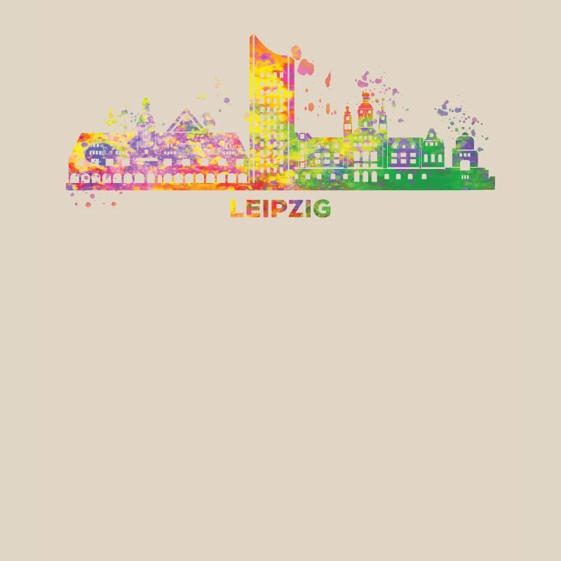 Leipzig Skyline Coloré Leipzig Uniriese