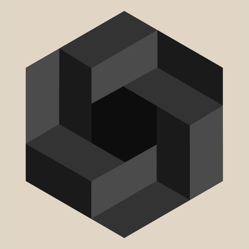 Abstract Geometric Pattern in Grayscale