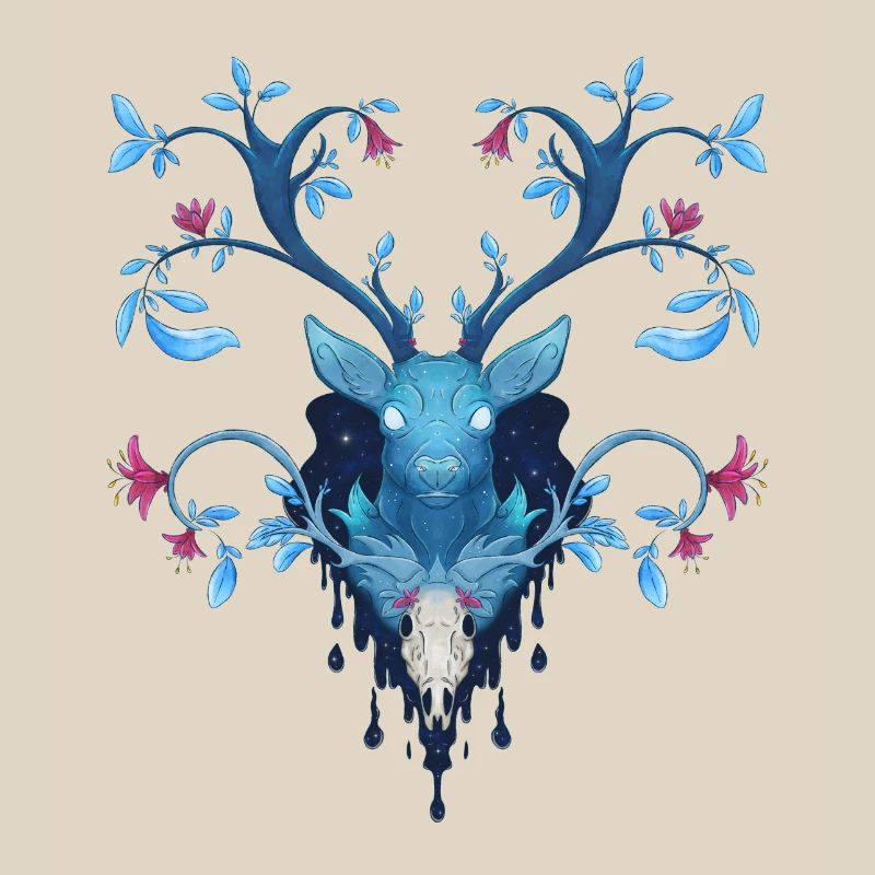 Blue Ink Spirits - Deer Nocturne aux Bois Fleuris