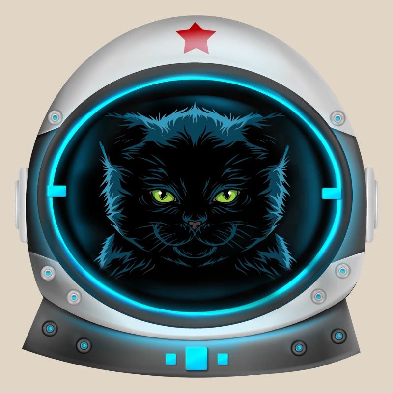 astronaute chat de l’espace en colère