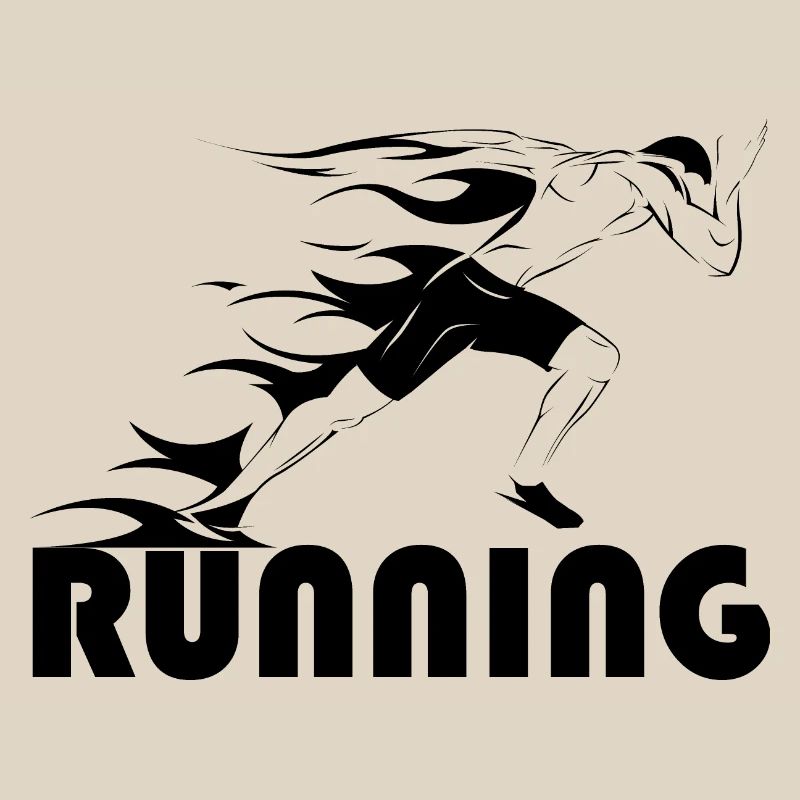 Running Runner Symbol Fire Sprinter Athlète d’athlétisme