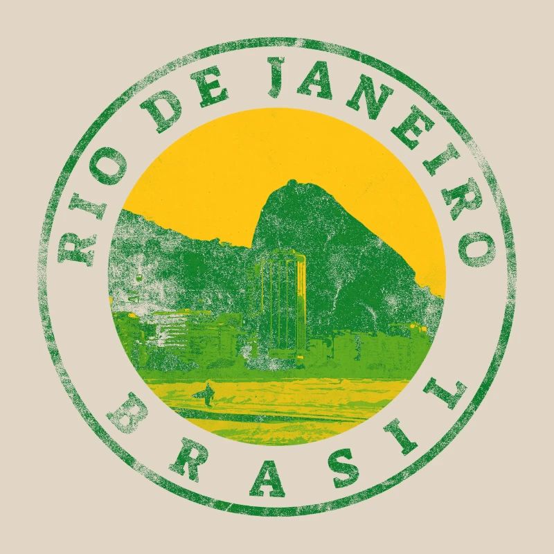 Rio de Janeiro Emblem: Beach & Mountains