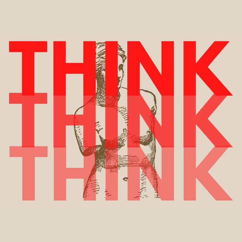 Typographie Superposée Red Think