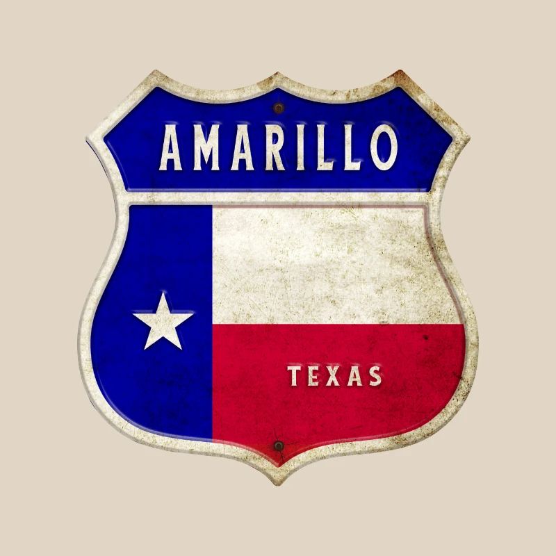 Amarillo Texas crest flags design