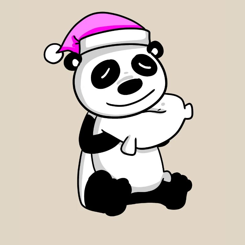 Panda avec oreiller et bonnet de couchage