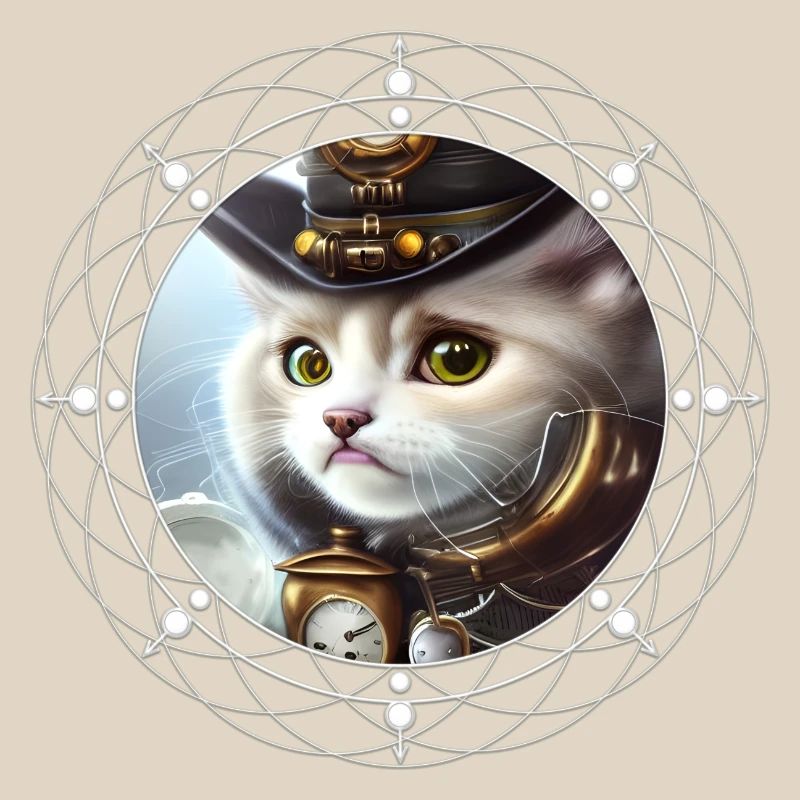 Süßes Steampunk-Kätzchen
