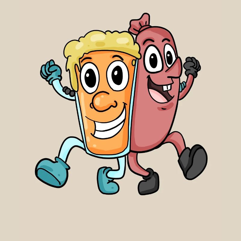 Bier und Wurst Grillen Grillwurst