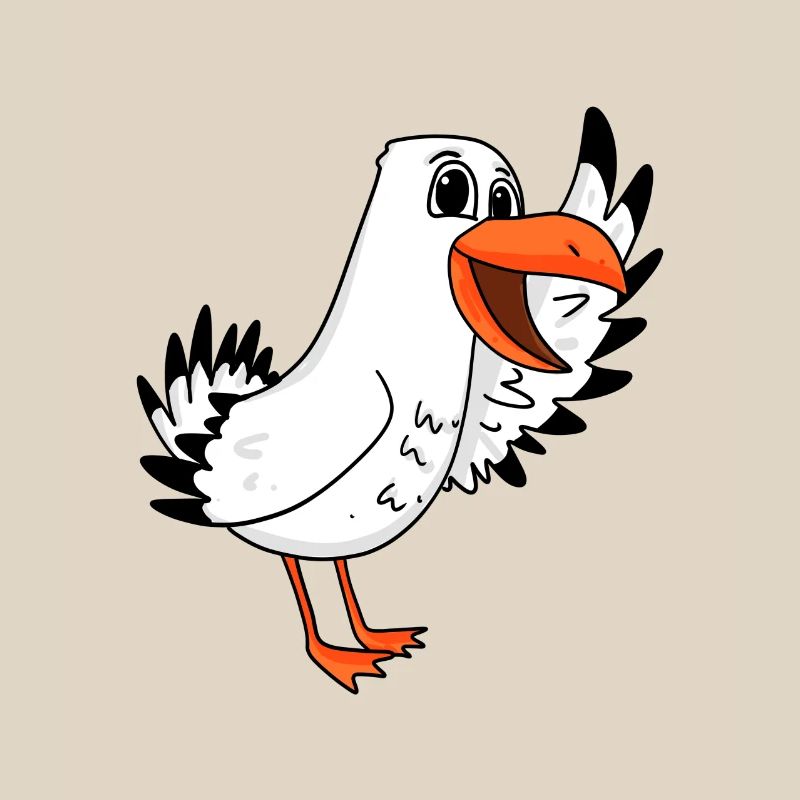 Möwe Begrüßung