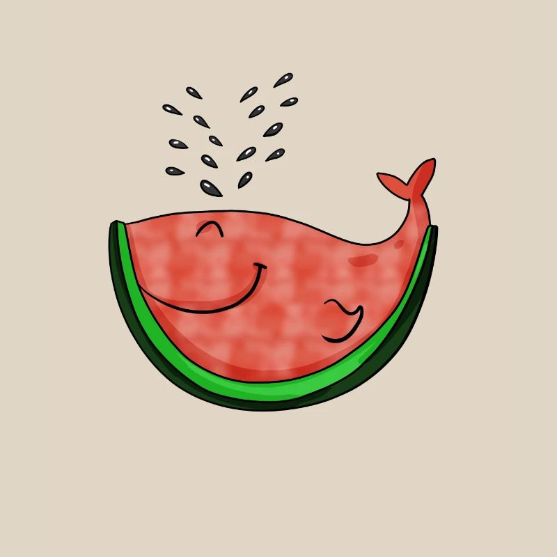 Wassermelone Wal Geschenk