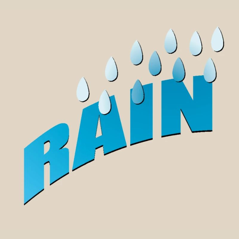 Rain Rain Raindrops Blue gradient