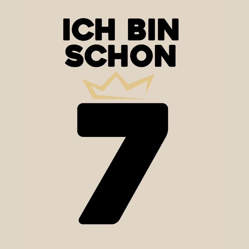 7 Geburtstag - 7 Jahre mit Krone