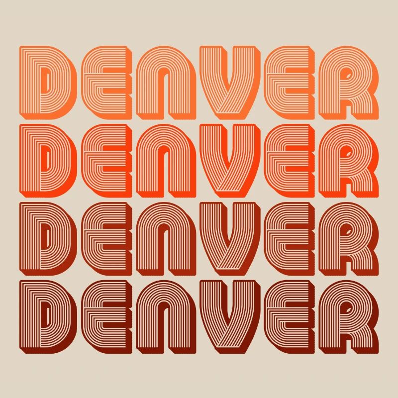 Denver Gradient Retro Pattern