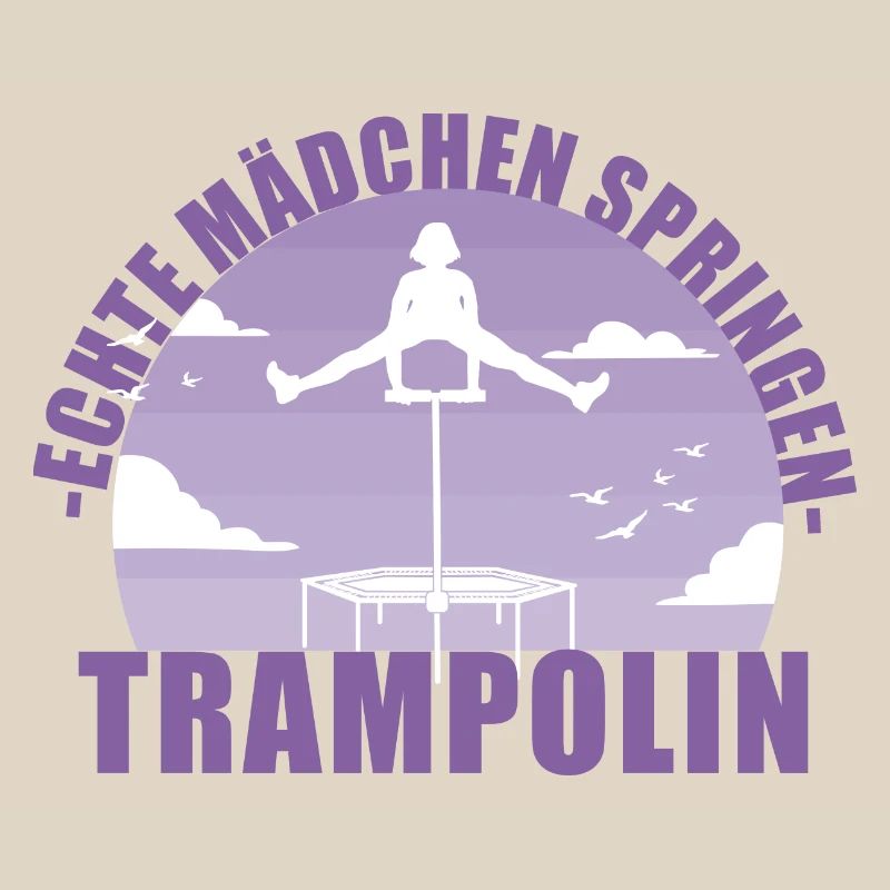 Echte Mädchen springen Trampolin Geschenk