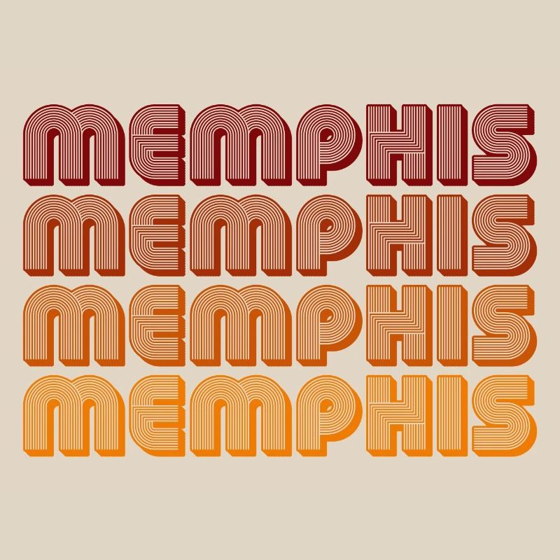 Memphis Gradient Text Repeat