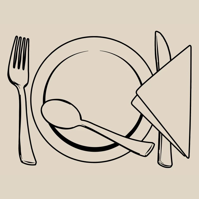 Serviette de table à couverts