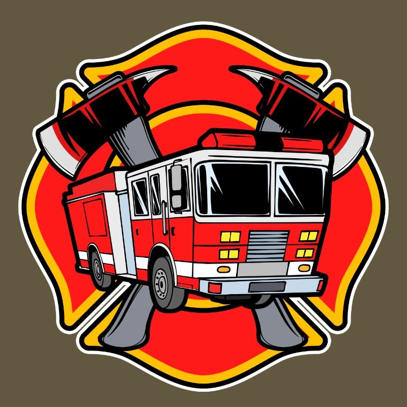 Fire brigade fire engine lifesaver extinguishing work