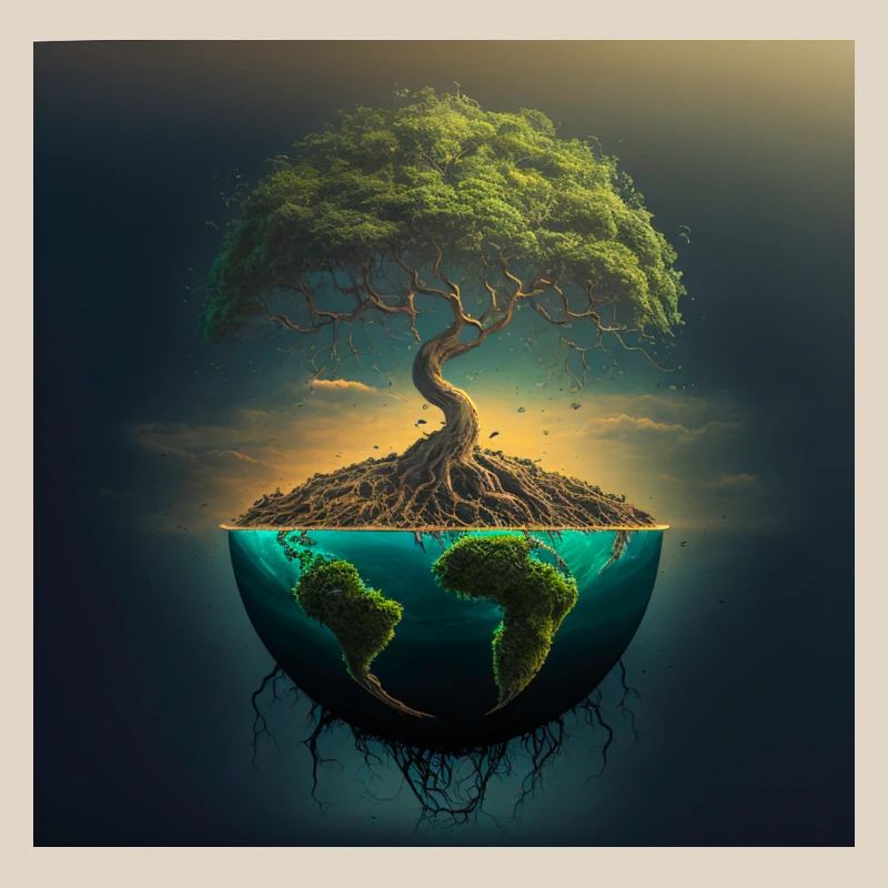 World Tree: Tree over half a sphere
