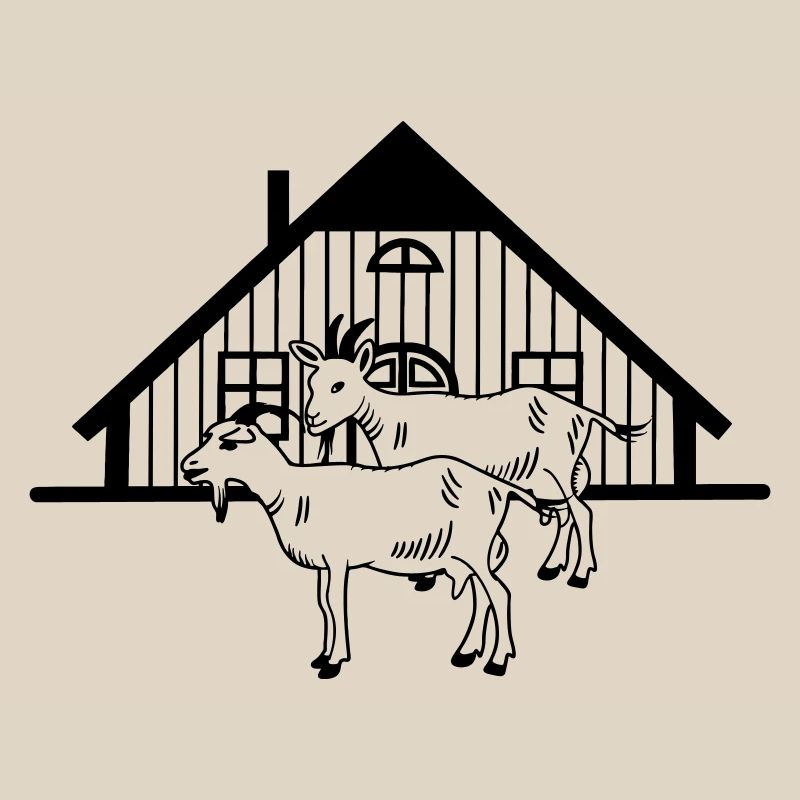 Ziegenfarm oder Stall