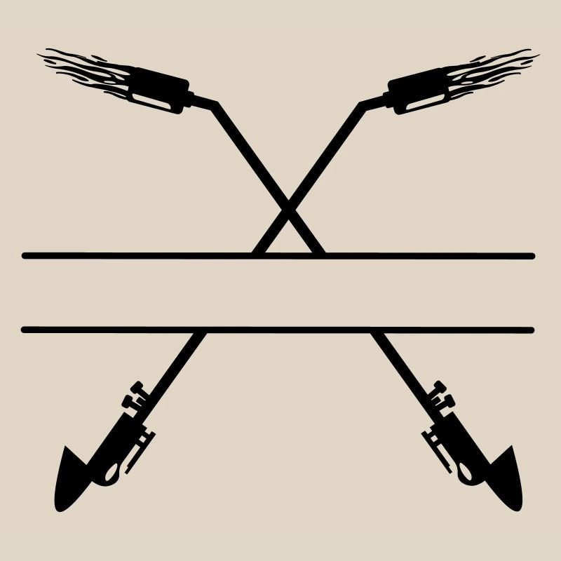 Two crossed gas burner monogram