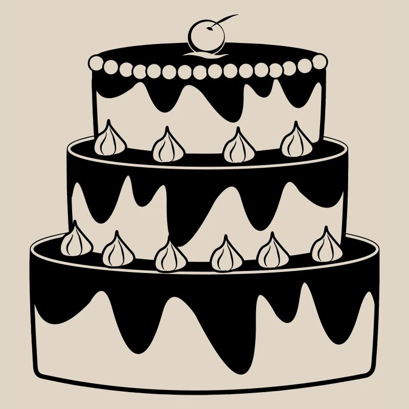 Birthday cake shadow image