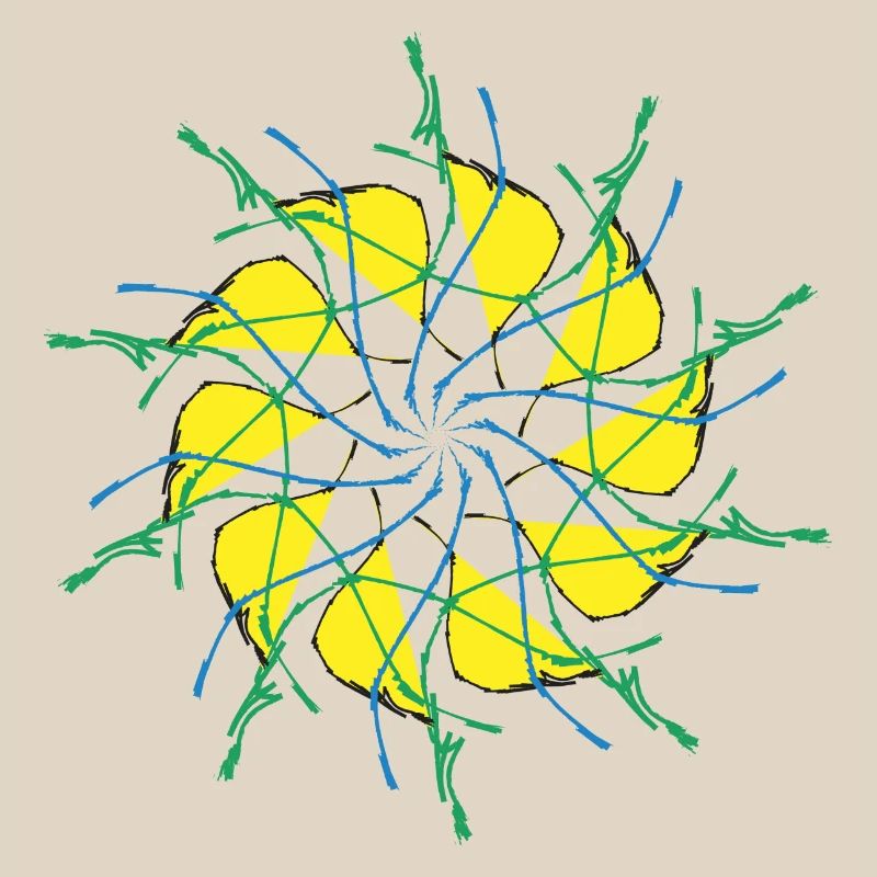 Random patterns circled