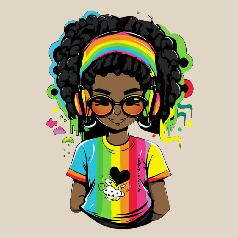 Leuchtender Reggae-Pullover mit Rainbow-Design